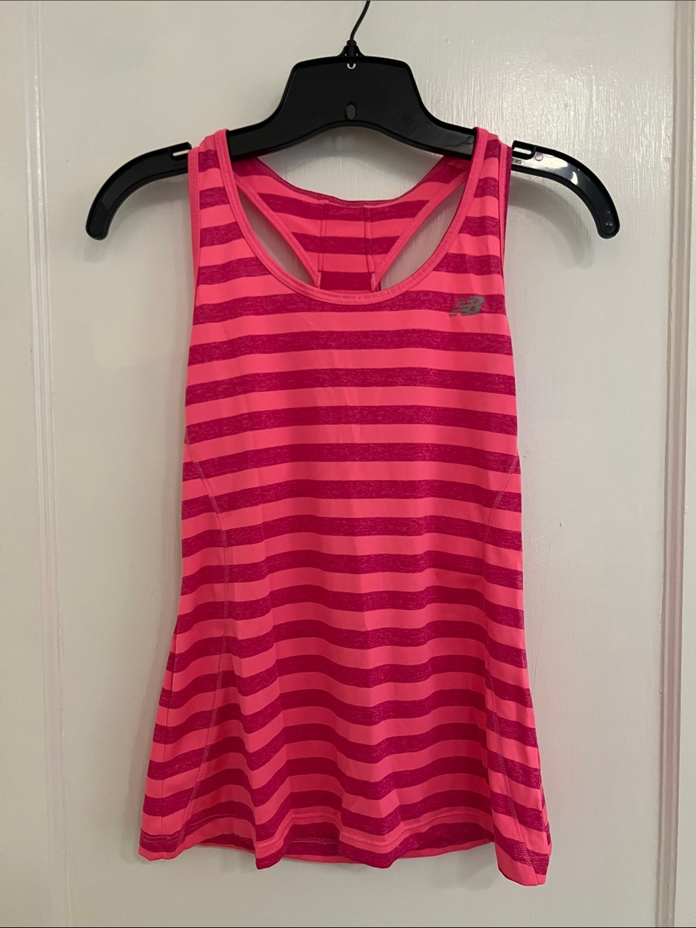 New Balance Pink Striped Racerback Tank